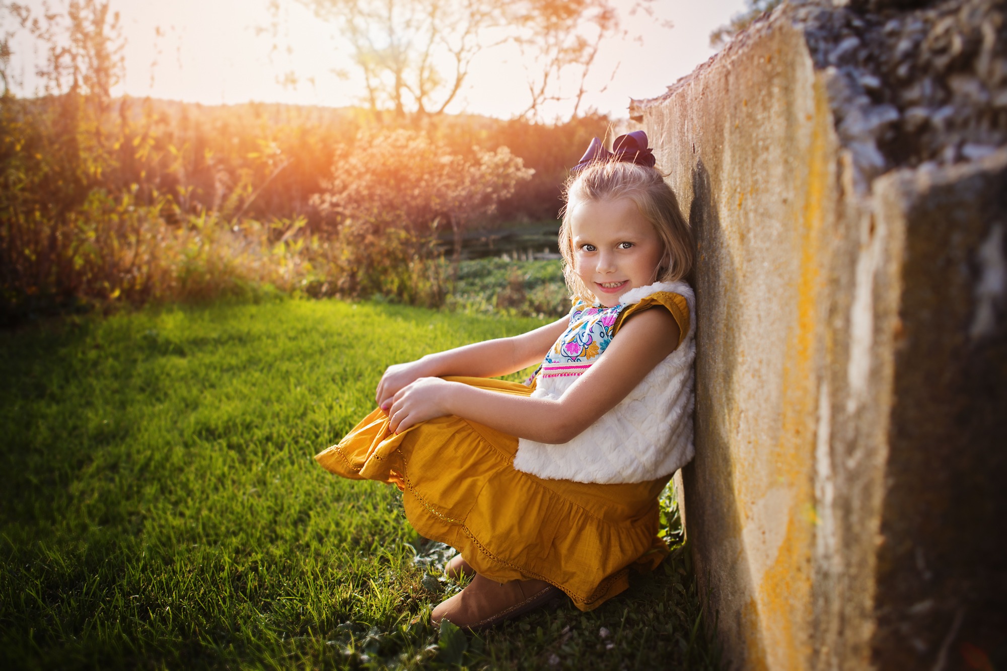 Girl in yellow dress